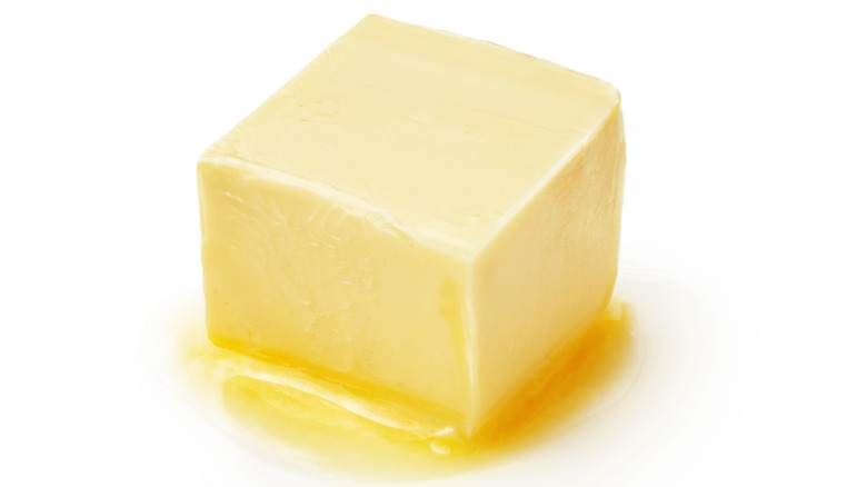 Chunk of melting butter