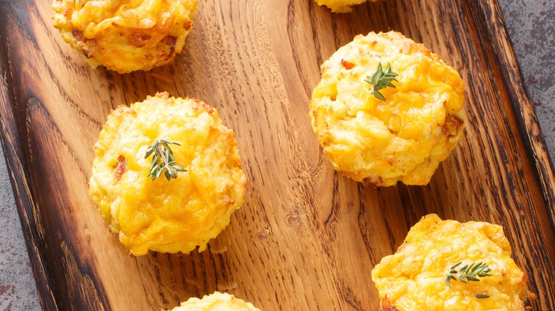 mashed potato muffins on board 