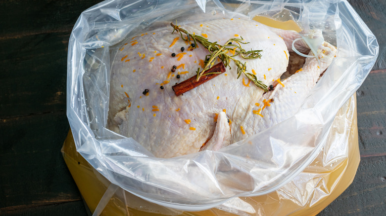 turkey in bag of brine