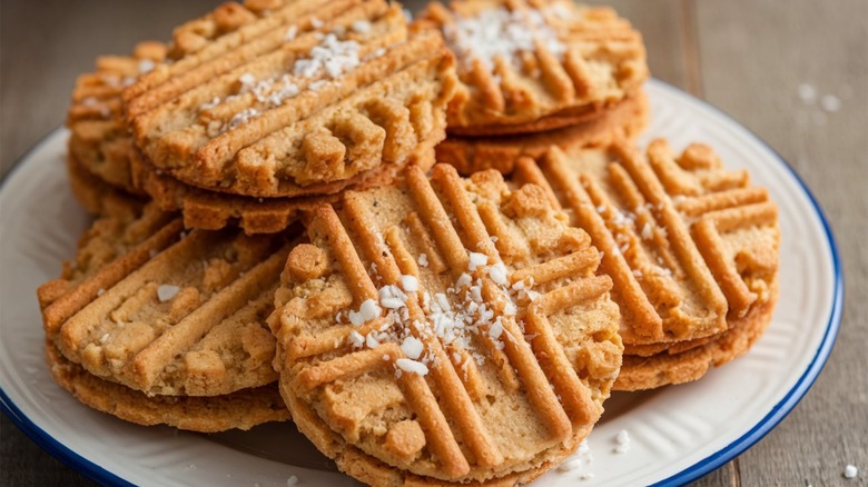 Plate of Anzac biscuits