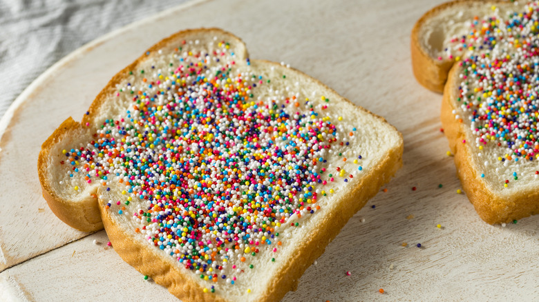 close-up of fairy bread