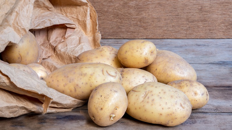 Maris piper potatoes paper bag