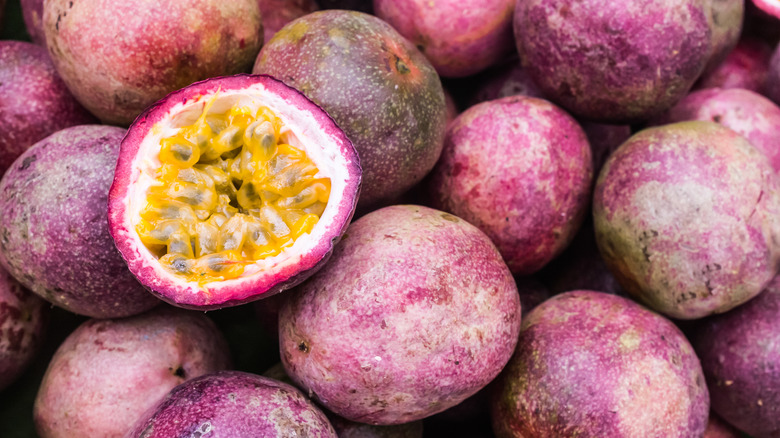 Close up of passionfruit