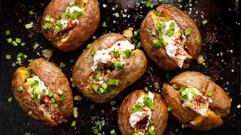 loaded baked potatoes