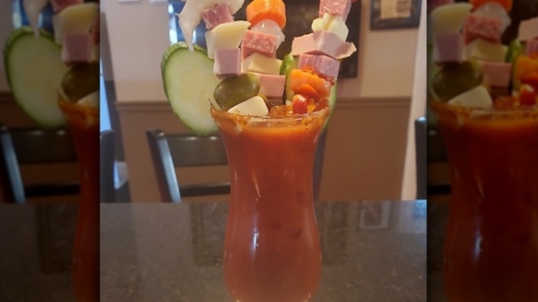 Bloody mary with antipasto