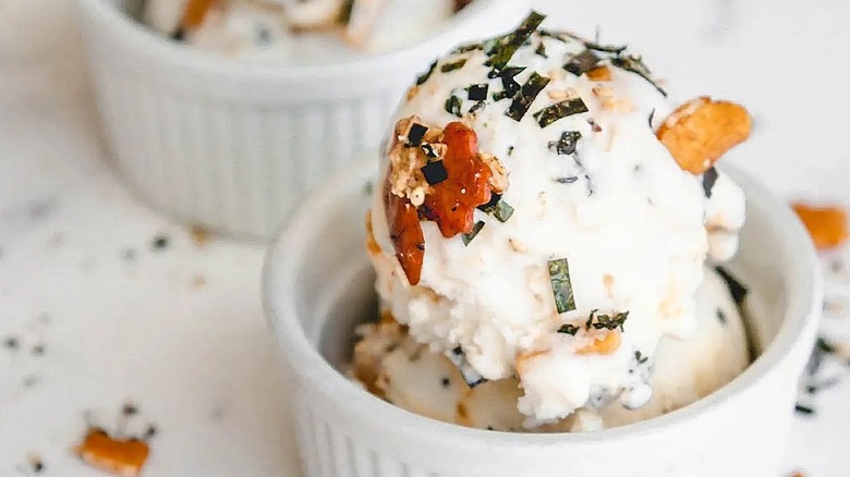 Furikake topped ice cream