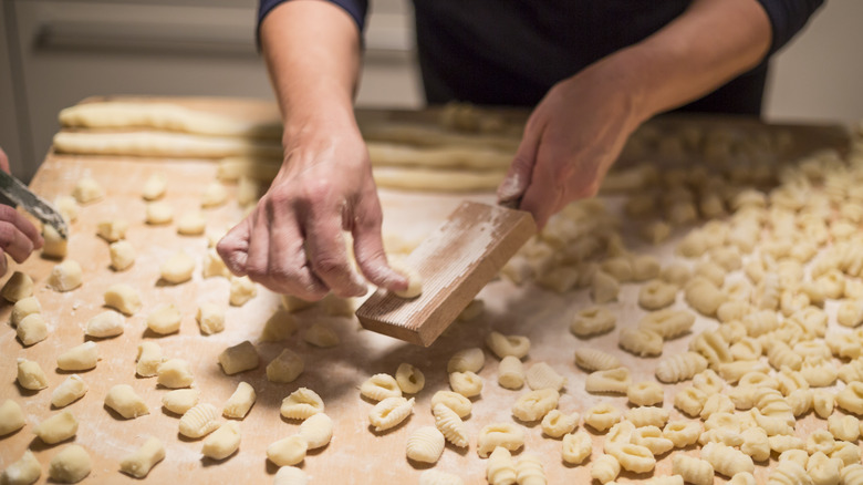 woman making gnocchi