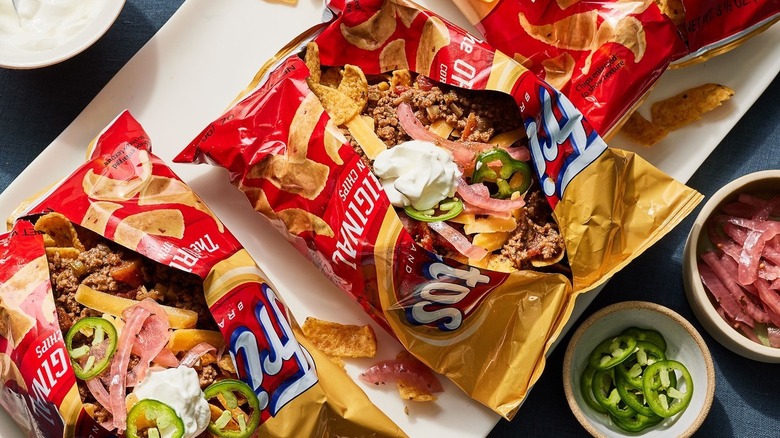 Fritos chip bags with chili