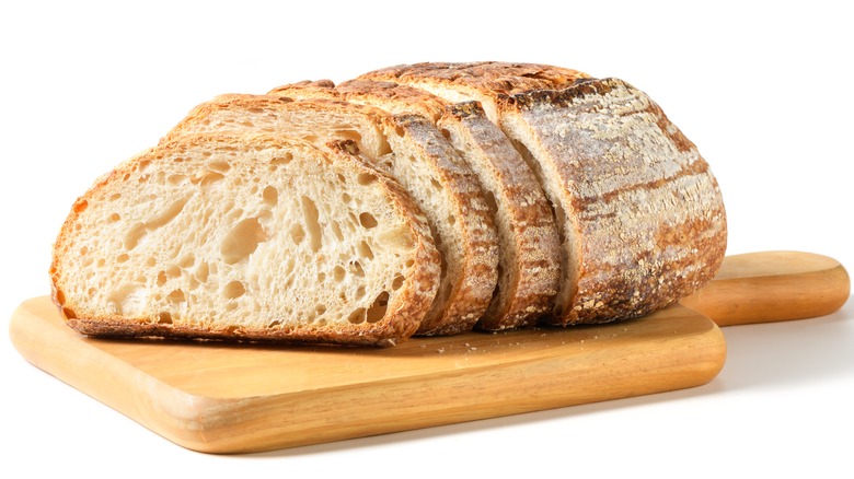 sliced crusty bread