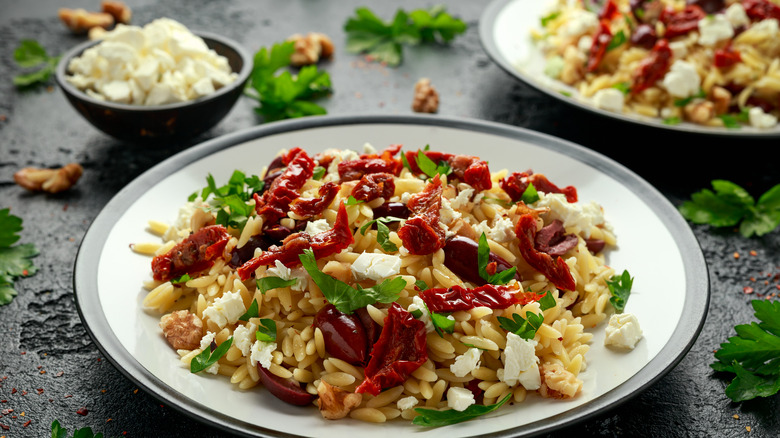 orzo salad with goat cheese