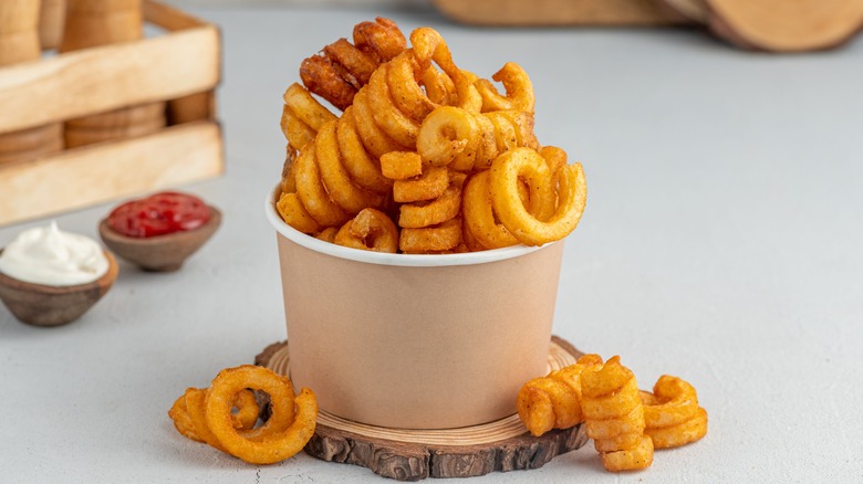 Cup of curly fries