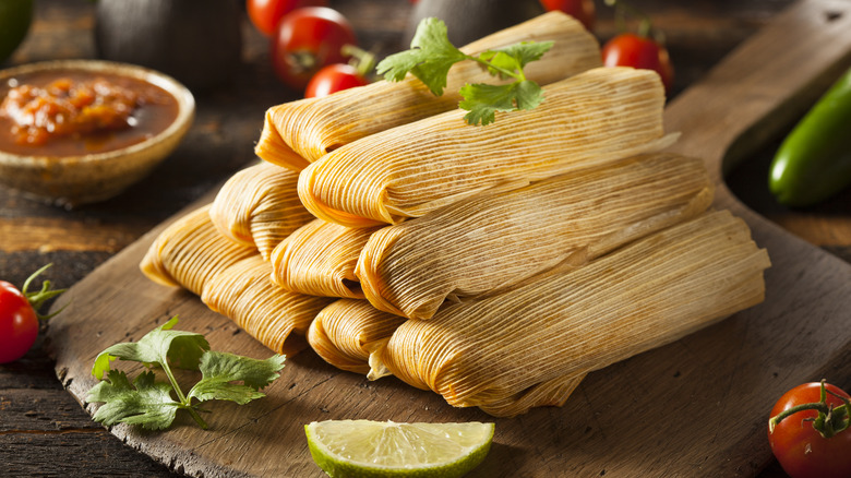 tamales wrapped in corn husks