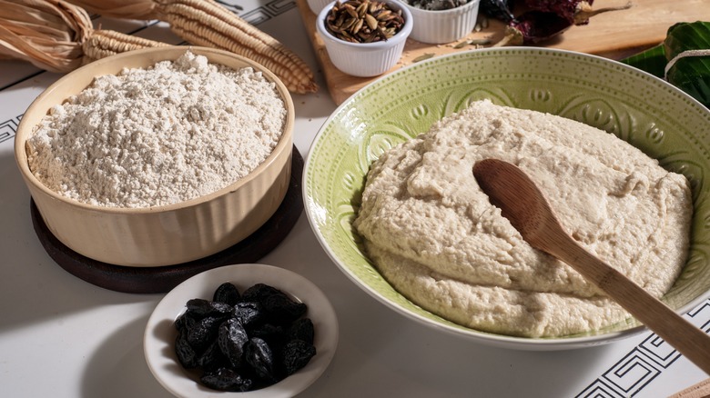 Corn masa flour and dough