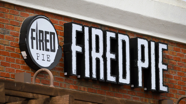 Fired Pie sign above store