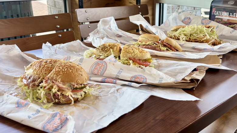 Four Jersey Mike's Sandwiches