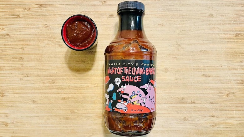 Bottle of Kansas City's Cowtown Night Of The Living BarBQ Sauce