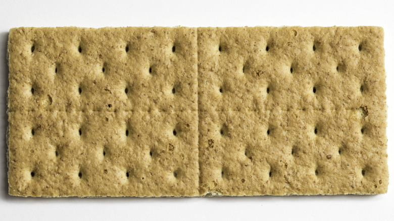 whole graham cracker white background