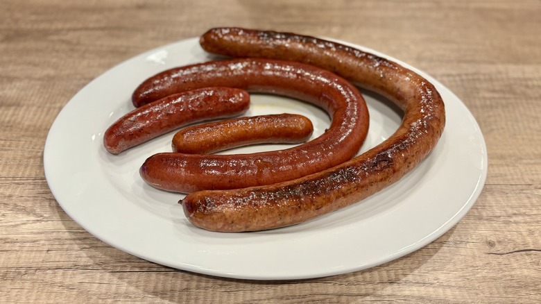 plate of sausages