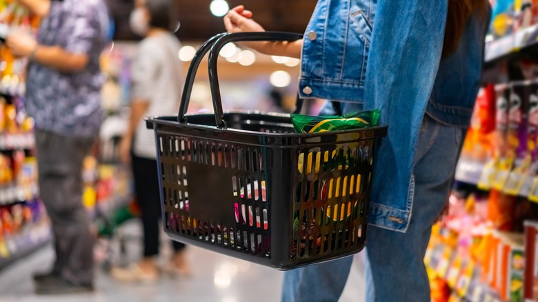 shopping in grocery store