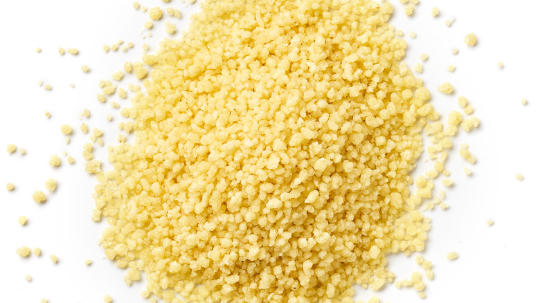 couscous on white background