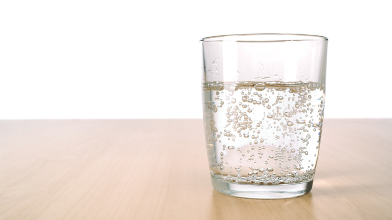 glass of sparkling water