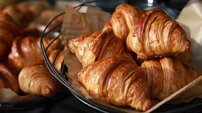 croissants in basket