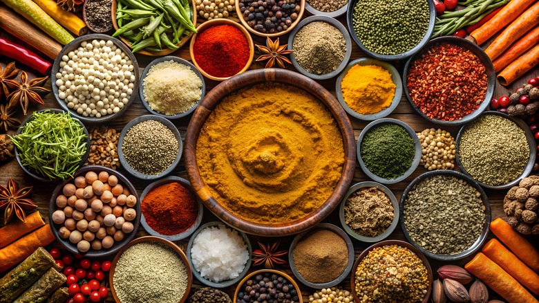 Assortment of spices