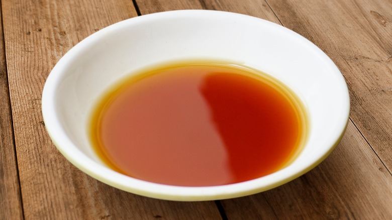 a saucer containing fish sauce