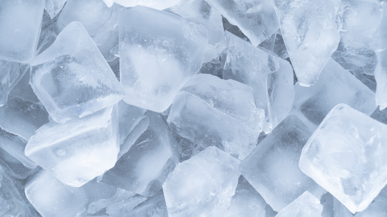 Fresh ice cubes