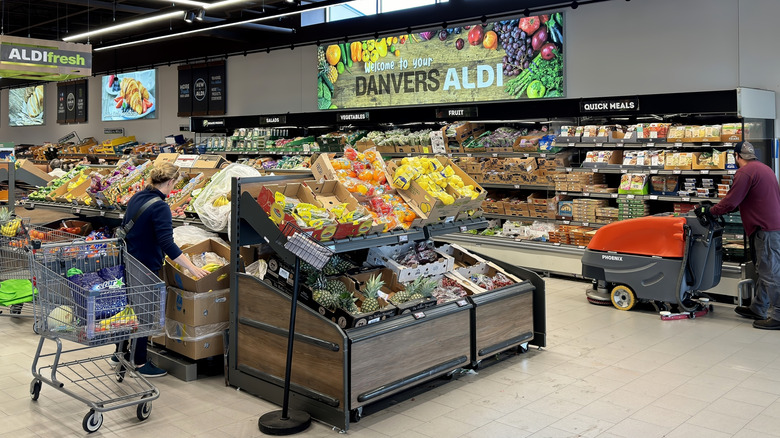 Produce section of an Aldi