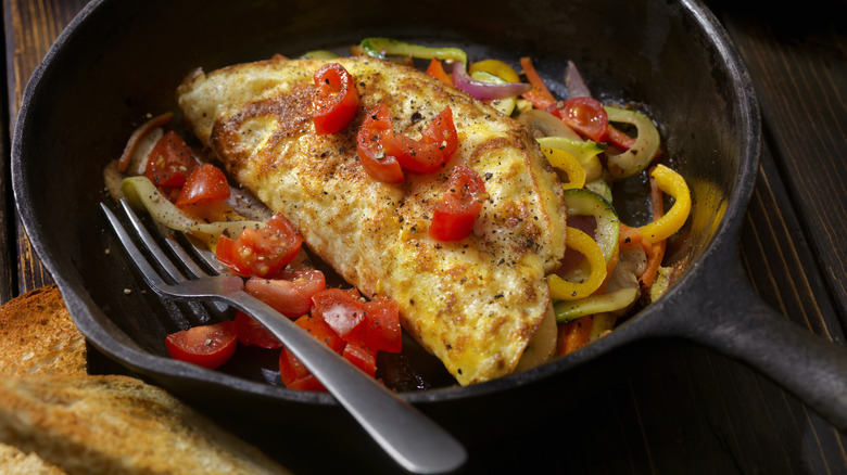 stir-fried vegetable omelet