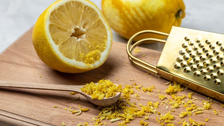 freshly grated lemon zest