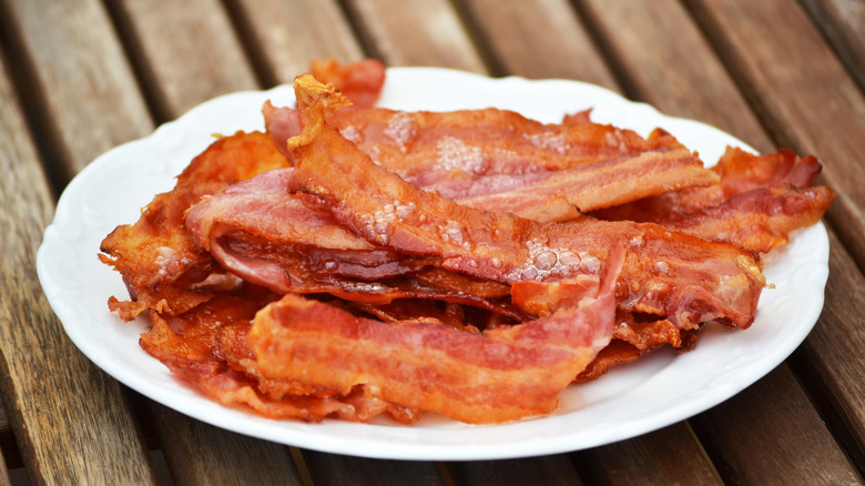 bacon on a plate