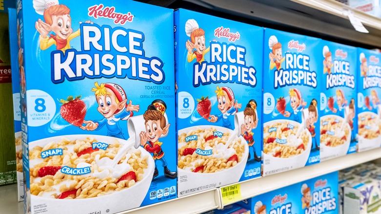 boxes of rice krispies