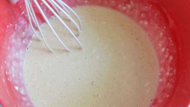 Dutch baby batter in bowl