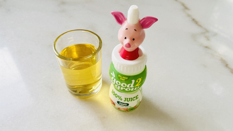 Good2Grow 100% Apple Juice with Piglet topper and juice glass