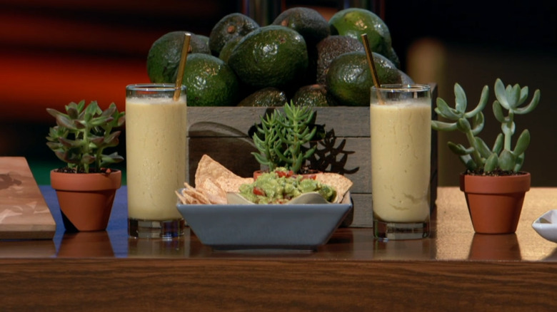 Avocado smoothies and guacamole display on Shark Tank