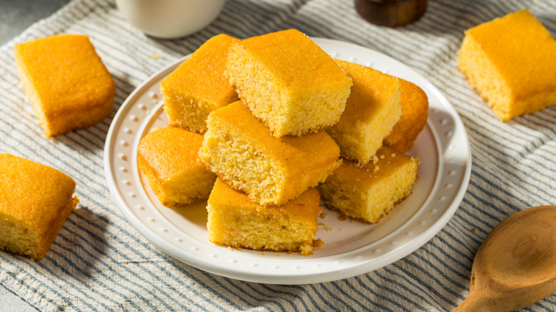 cornbread in cast iron skillet