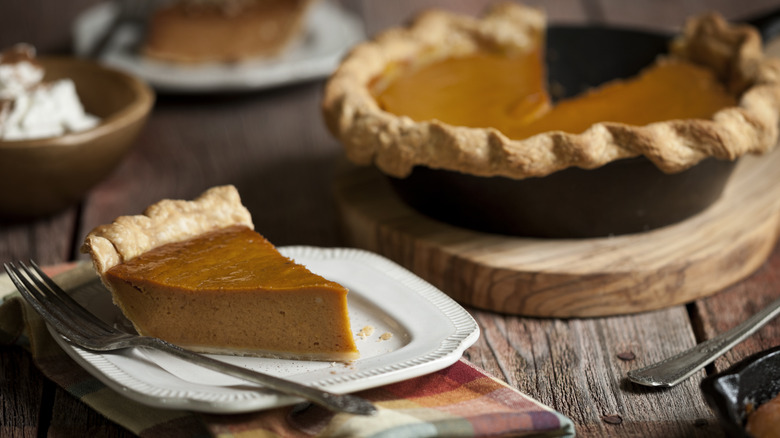 slice of pumpkin pie