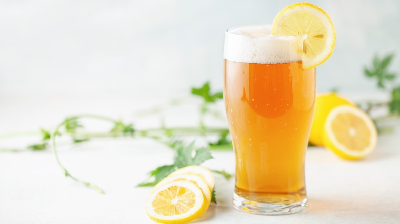 Beer shandy cocktail