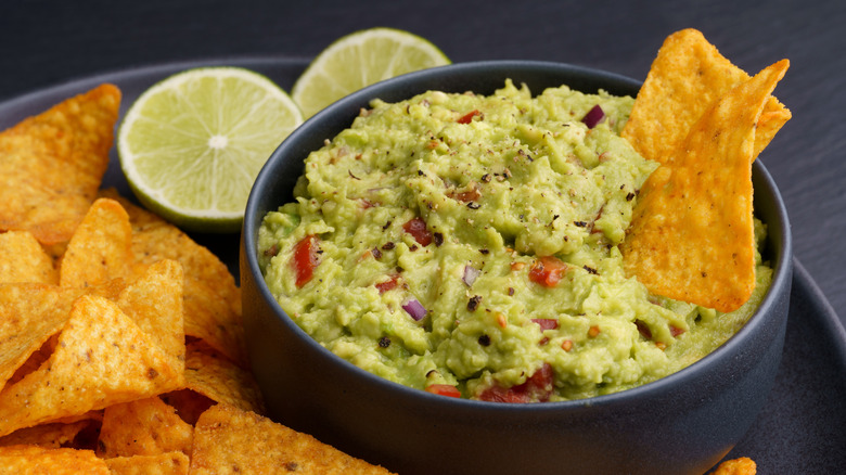 guacamole with chips