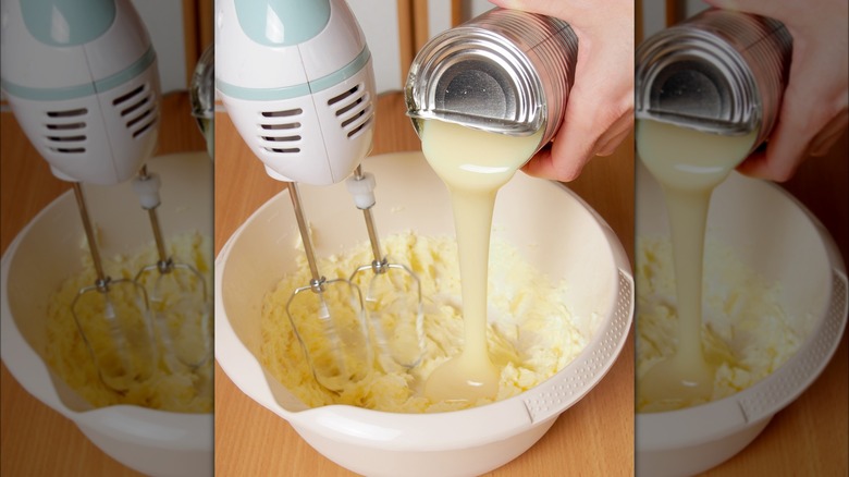 adding condensed milk to frosting