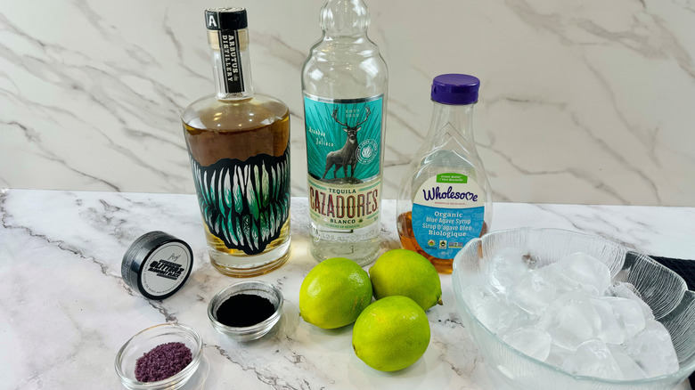 ingredients for Halloween margarita