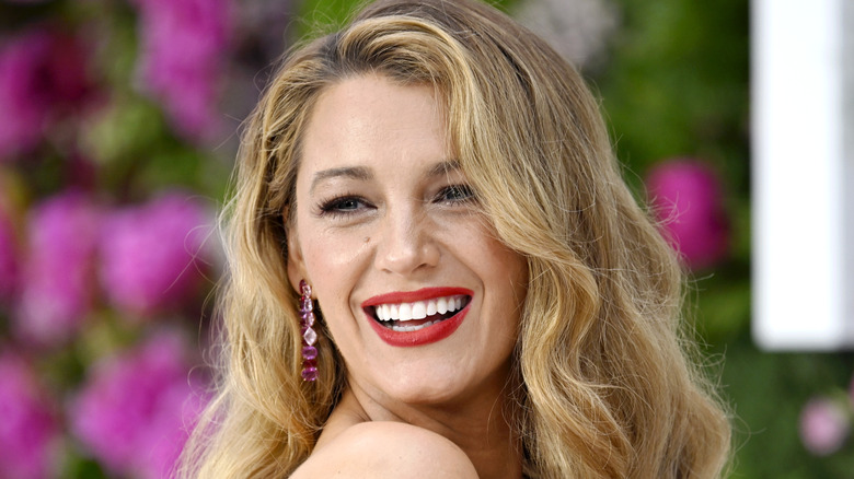 Blake Lively smiling at UK premier of It Ends With Us