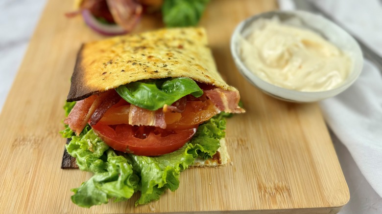 cottage cheese bacon wrap