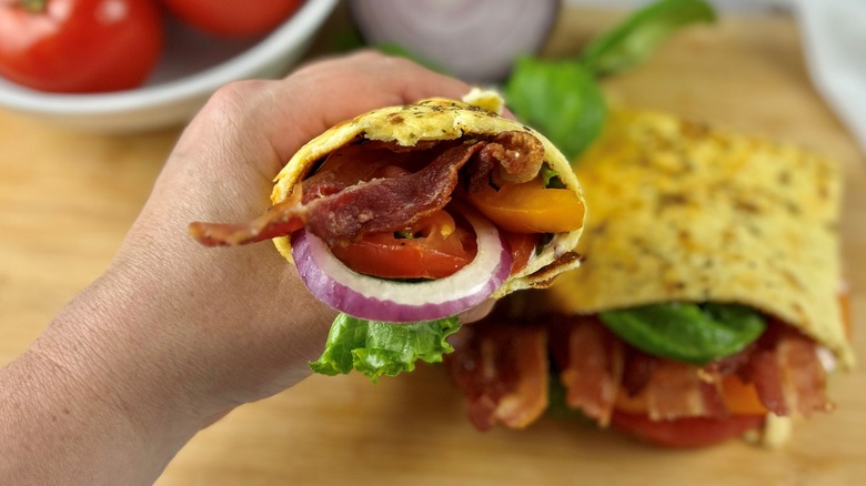 sliced blt wrap