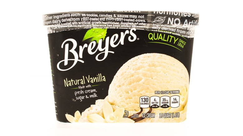 Breyers Natural vanilla ice cream