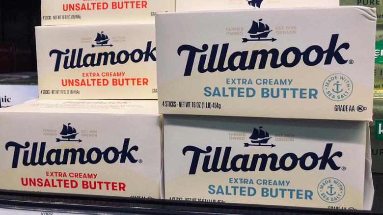 Tillamook salted and unsalted butter