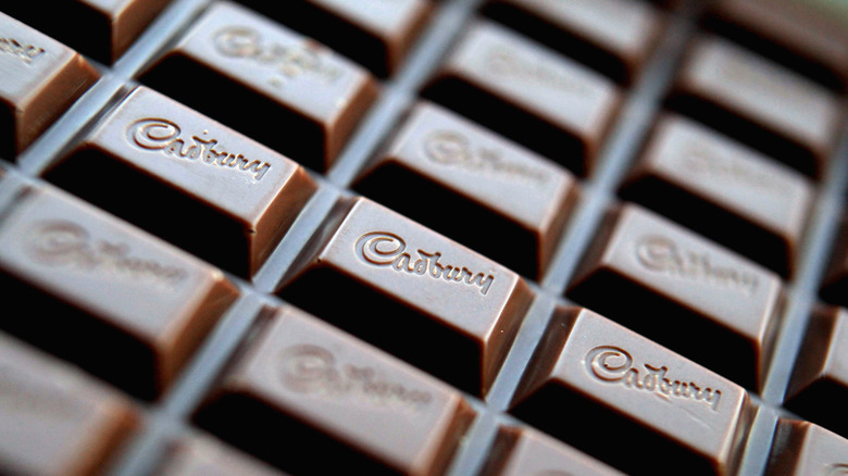 close-up image of Cadbury chocolate bar