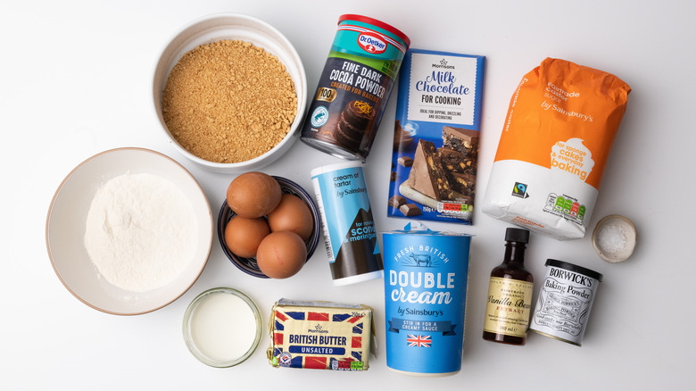 Ingredients for s'mores cake pops